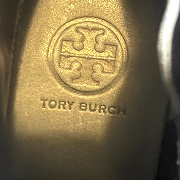 Tory Burch Navy Heeled Boots with white Accents - Picture 6 of 10